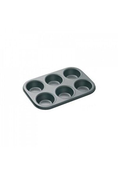 ertone Forma 6 briose, material antiaderent, Negru