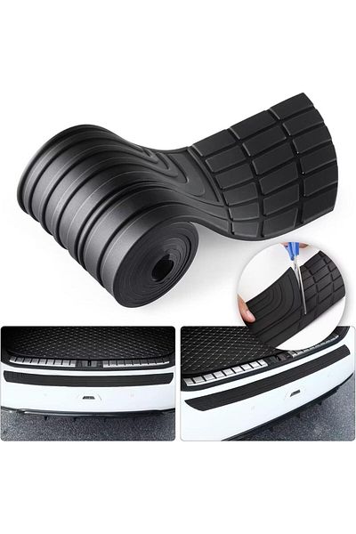 Choice 3.4inx41in black ZHUOHE Car Rear Bumper Protector, 41inch x3.4inch Car/SUV Universal Rubber Anti-Scr