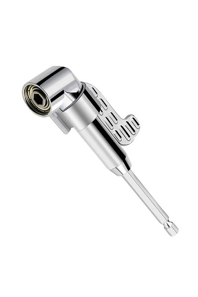 Choice Silver Long Style 1pc Right Angle Drill 105 Degree Right Angle Driver Angle Extension Power Screwdri