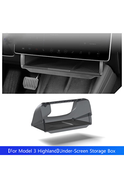 Choice صندوق تخزين أسفل الشاشة لسيارة تسلا موديل 3 هايلاند، صندوق تخزين مخفي ...