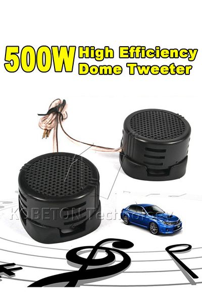 Kebidumei 2X Car Mini Dome Tweeter Car Speaker Universal High Efficiency Loudspeaker Loud Speaker Super Pow...