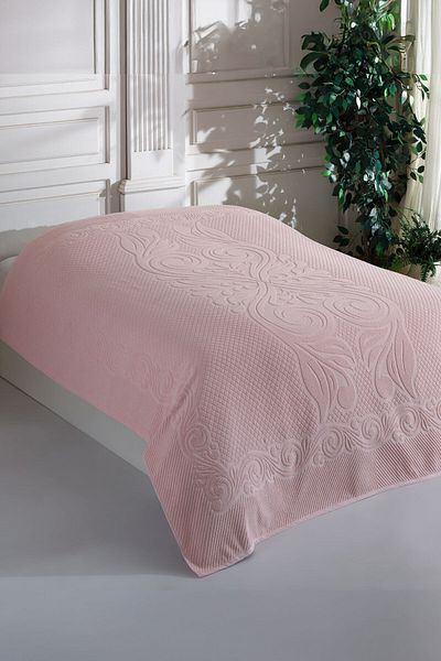 DNZGÜLCAN Softy Double 200X220 cm Summer Towel Pique 100% Cotton |   Comfortable, Stylish and Breathable Bedspread