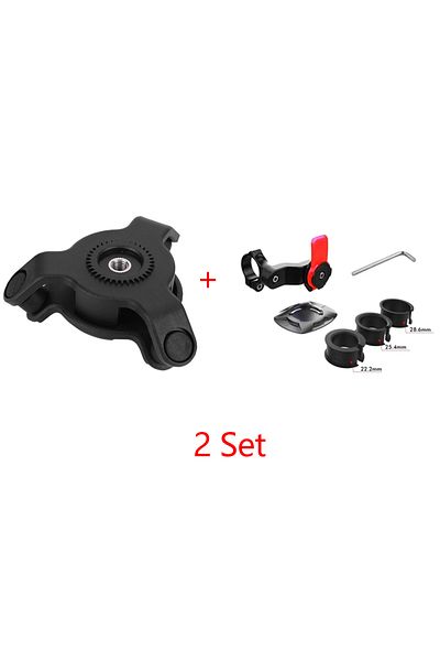 Choice B Red Set Motorcycle Bike Phone Holder Anti Slip Absorber Phone Holder Stand 360° Rotatable Anti-Sho