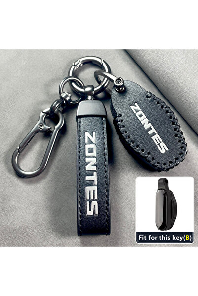 choice2 حافظة مفاتيح دراجة نارية من جلد الأسود من زونتس B1، متوافقة مع موديلا...