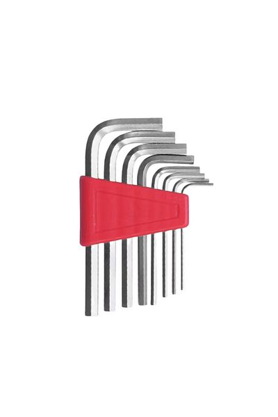 Choice Silver 8Pcs Allen Key Short Arm Wrench Tool Metric Wrench Inch Wrench L Wrench Easy To Carry Pocket