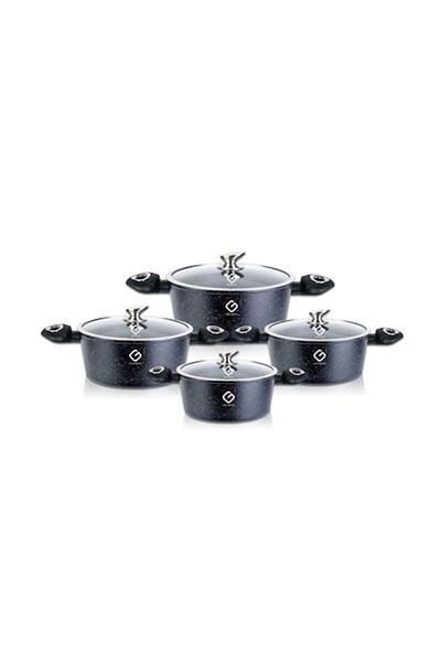 OEM Set 2 x 4 Cratite din Aluminiu cu Capace din Sticla, Albastre, Compatibile cu Plita cu Inductie, Gru