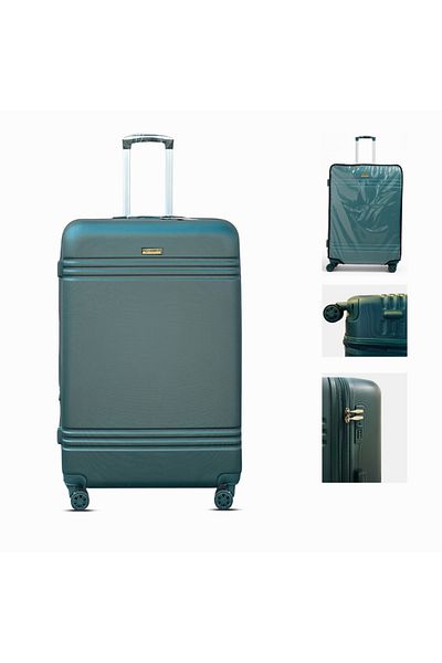 ORAMI EXPANDABLE ANTI TEHFT TRAVEL LUGGEGE TROLLEY WITH POLY PROTECTING COVER 30" DARK GREEN