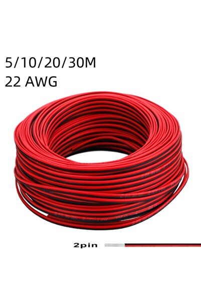Choice1 20m 22 AWG 5/10/20/30m 2pin 22 AWG UL2468 2*0.5mm Extension Cable use...