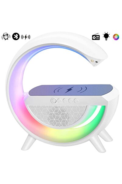 StartONTeam Interior Lamp with Colored Lights, Radio, Bluetooth Speaker, Wireless Charger, and Battery