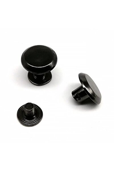 Choice1 مسامير تثبيت جلدية سوداء اللون، 20 قطعة، برأس مستدير، 10 مم، ذات ظهر ...