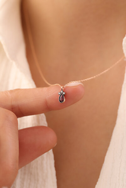 YAVUZ KUYUMCULUK 14 Ayar Altın Damla Desenli Yakut Kolye