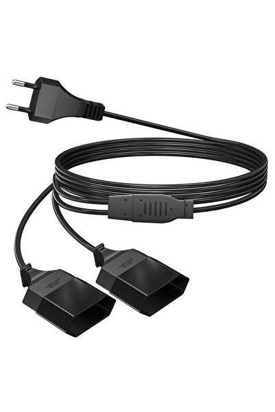 Choice1 سلك تمديد أوروبي أسود، قابس ذكر إلى مقبس أنثى، كابل طاقة أسود أبيض، 2...