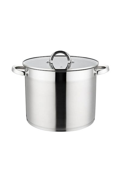 OEM Set 2 x Oala din Inox cu Capac din Sticla, 20 cm, 5.30 l, Grunberg