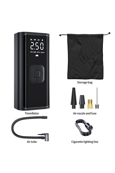 Choice Wired YIJU Rechargeable Car Air Pump Tire Inflator Portable Compressor Digital Cordless Car Tyre Inf
