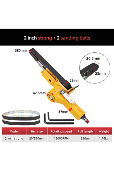 Choice1 ماكينة صنفرة حزام حزام من HIFESON مقاس 20 مم (3/8 بوصة) مناسبة لأبعاد...