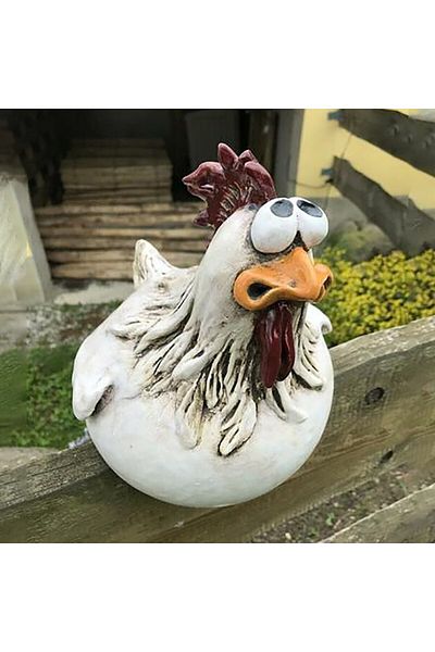 Choice A Funny Chicken Fence Decor Statues Resin Garden Farm Yard Chicken Hen Sculpture Art Craft Courtyar.
