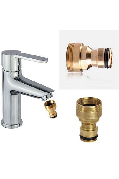 Choice 1PCS BSF Thread Hose Connectors- Brass Threaded Tap Connectors Adapters for Kitchen & Garden Fau...