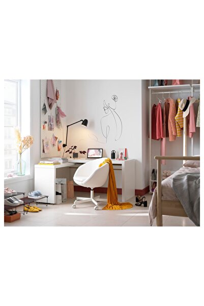 IKEA çalışma masası, beyaz, 151x65 cm