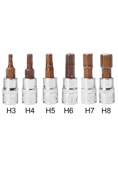 Choice 6Pcs 1/4 Inch Screwdriver Bit Socket Set Hex Screw Driver Bits H3-H8 Screwdriver Accessories For ...