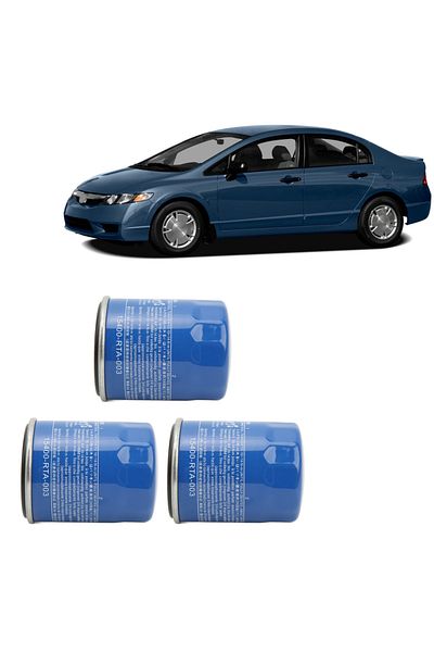 Choice 3pcs Oil Filters Metal Stable High Efficiency Engine Oil Filter 15400 RTA 003 Replacement for Hon...