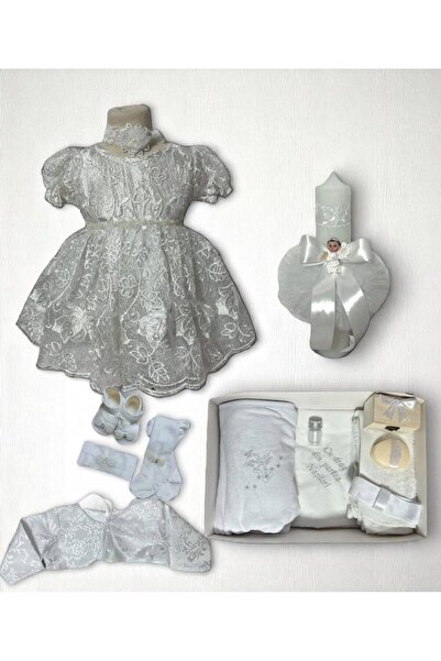 Botez Set Daniela – alb (maneca scurta)