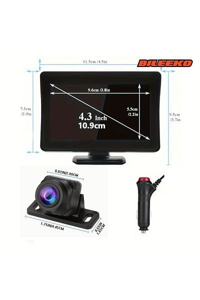 Choice Bileeko Car Backup Camera Parking Kit 4.3inch Rear View Monitor Easy Installation