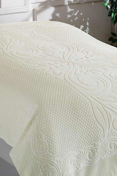 DNZGÜLCAN Softy Double 200X220 cm Summer Towel Pique 100% Cotton |   Comfortable, Stylish and Breathable Bedspread