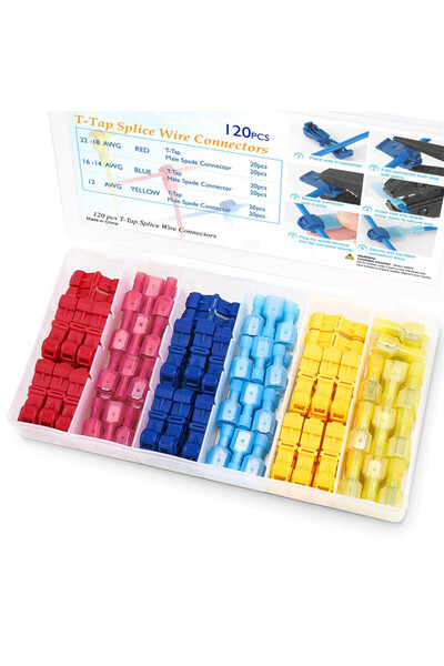 choice2 120 قطعة (60 مجموعة) من موصلات الأسلاك الكهربائية سريعة الوصل على شكل...