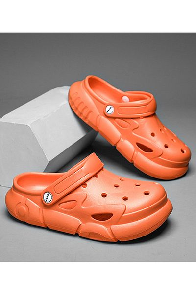 SAPS Backstrap Closure Clogs - Orange