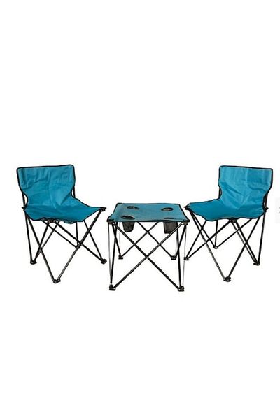 Heinner Folding camping table and 2 folding chairs