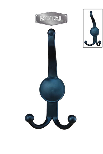 yahya e-ticaret Metal Boncuk Portmanto Askısı Siyah Duvar Tipi – Tekli