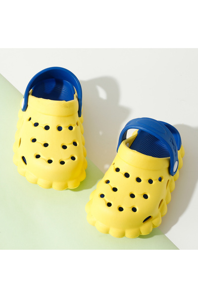 SAPS Solid Back Strap Closure Clogs - Yellow