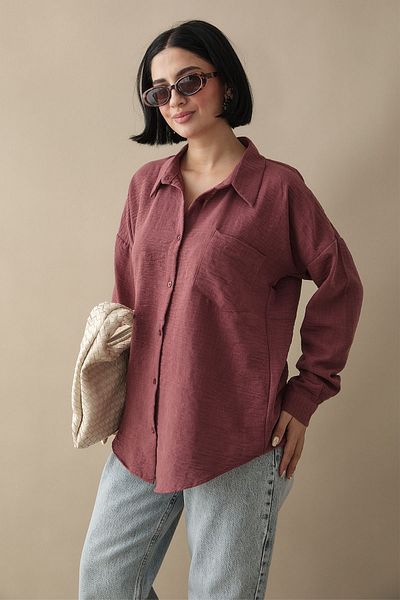 InStyle Cămașă casual Dusty Rose din in