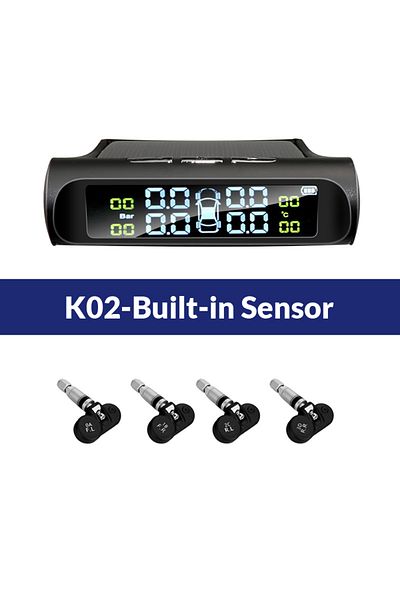 Choice K02-Built-in Sensor E-ACE Solar Power TPMS Car Tire Pressure Alarm Monitor System Auto Security Alar