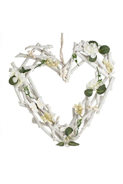 OEM Hanging Decorative Heart Woven Model, Vintage Look, White Color