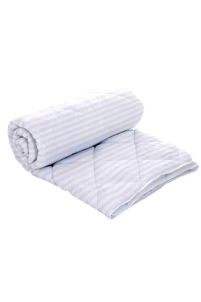 Pucioasa Damask-Polycotton Duvet (White) - 140Cm X 210Cm