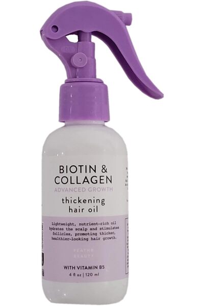 Biotin & Collagen Advanced Growth Thickening Hair Oil with Vitamin B5-120ml