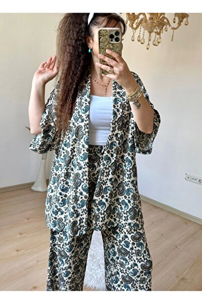 azra moda Set kimono cu model șal