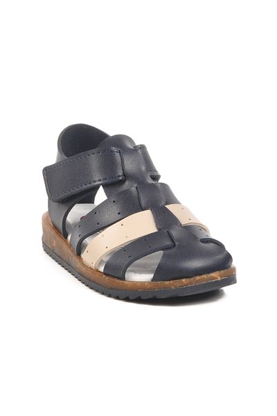 AYK'S Navy Blue-Beige Children's Sandals 17370 B