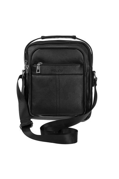 OEM Geantă crossbody bărbătească, model Exclusivo, neagră, piele artificială
