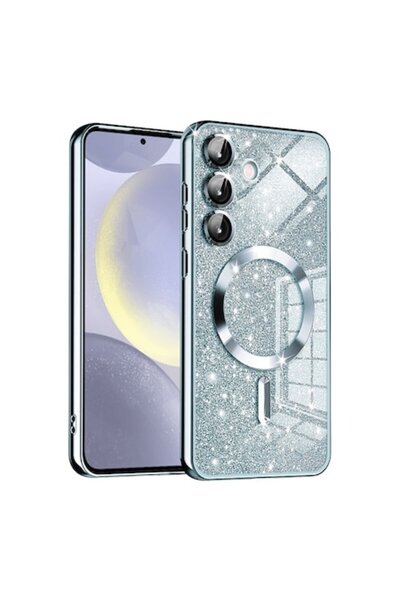 Rao Carcasă compatibilă cu Samsung Galaxy S24 Plus, Grip, MagSafe cu sclipici...