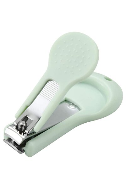 Flippy 4-Piece Baby Nail Care Set (ABS + Stainless Steel), Animal Storage Case, 0+ months, Green