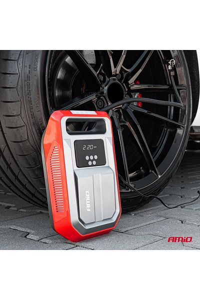 divendi-ro Compresor automat digital cu afișaj LCD și lampă LED cu funcție de iluminare și 12V pulsatoriu