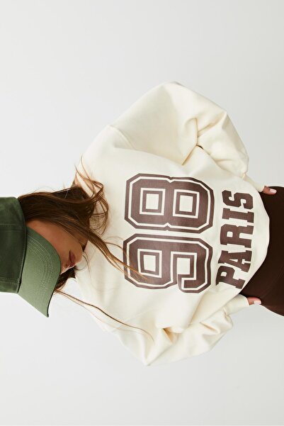Stradivarius Puff sleeve sweatshirt with placement print