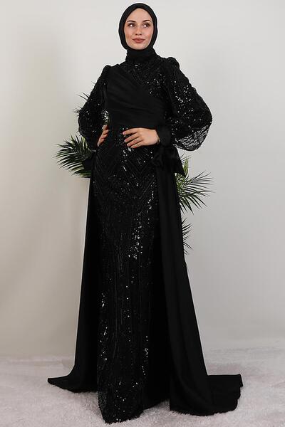 giz astore Eflin İşleme Abiye Siyah