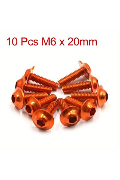 Choice Orange Uxcell 6/8/10/15/20pcs M6 X 20mm Orange Hexagon License Plates ...