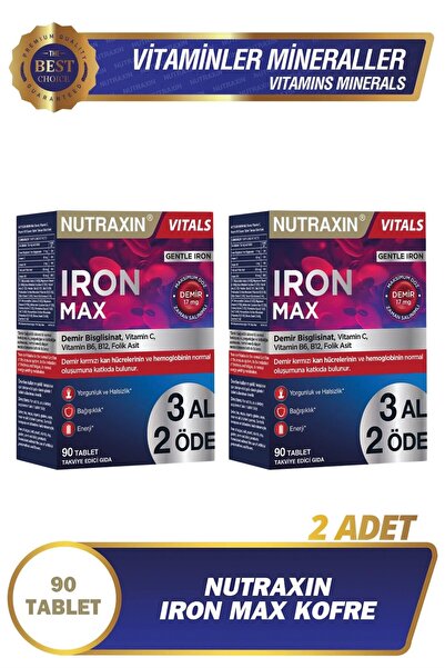 Nutraxin Iron Max 90 Tablet - 3 Al 2 Öde 2 Adet