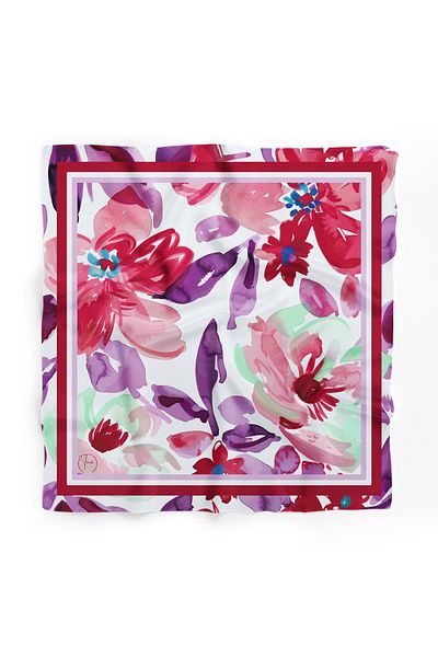 TUA İPEK Endless Spring Pattern 55X55Cm Bandana/Scarf