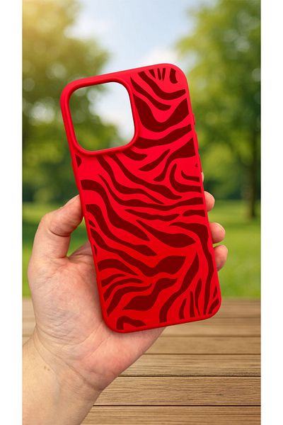 Vip Case iPhone 15 Pro Max - حافظة مطاطية كلاسيكية ممتصة للصدمات من السيليكون بنمط ZEBRA277