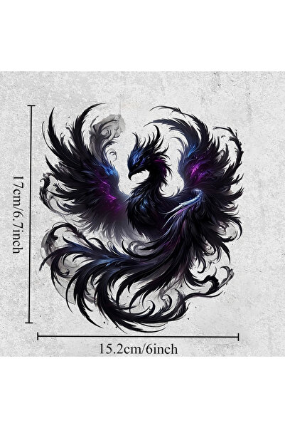 Choice ملصقات فينيكس سوداء للدراجات النارية مقاس 15.2 × 17 سم HFH-G قطعة واحد...